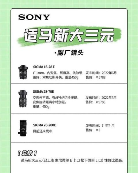 索尼镜头群怎么选_索尼镜头群推荐-第2张图片-星辰妙记