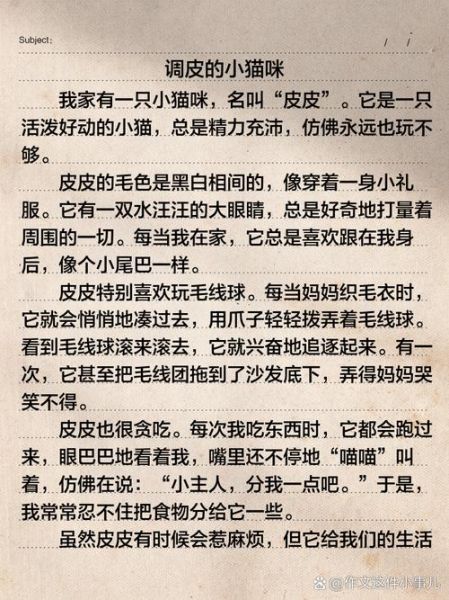 小猫的作文怎么写_如何描写小猫的可爱动作-第2张图片-星辰妙记