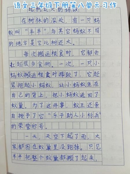 飞翔的蚂蚁作文怎么写_飞翔的蚂蚁写作技巧-第1张图片-星辰妙记