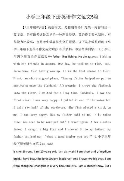 三年级下册英语作文怎么写_如何提高英语作文水平-第2张图片-星辰妙记