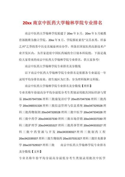 南京中医药大学翰林学院怎么样_翰林学院有哪些专业-第1张图片-星辰妙记